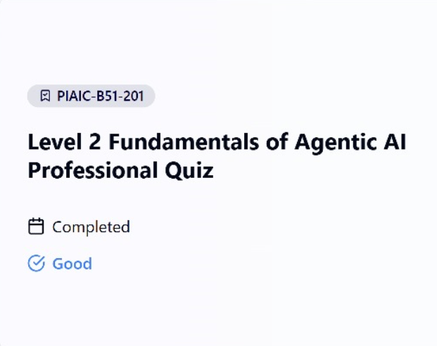 Agentic AI Course Certificate level 2 certificate